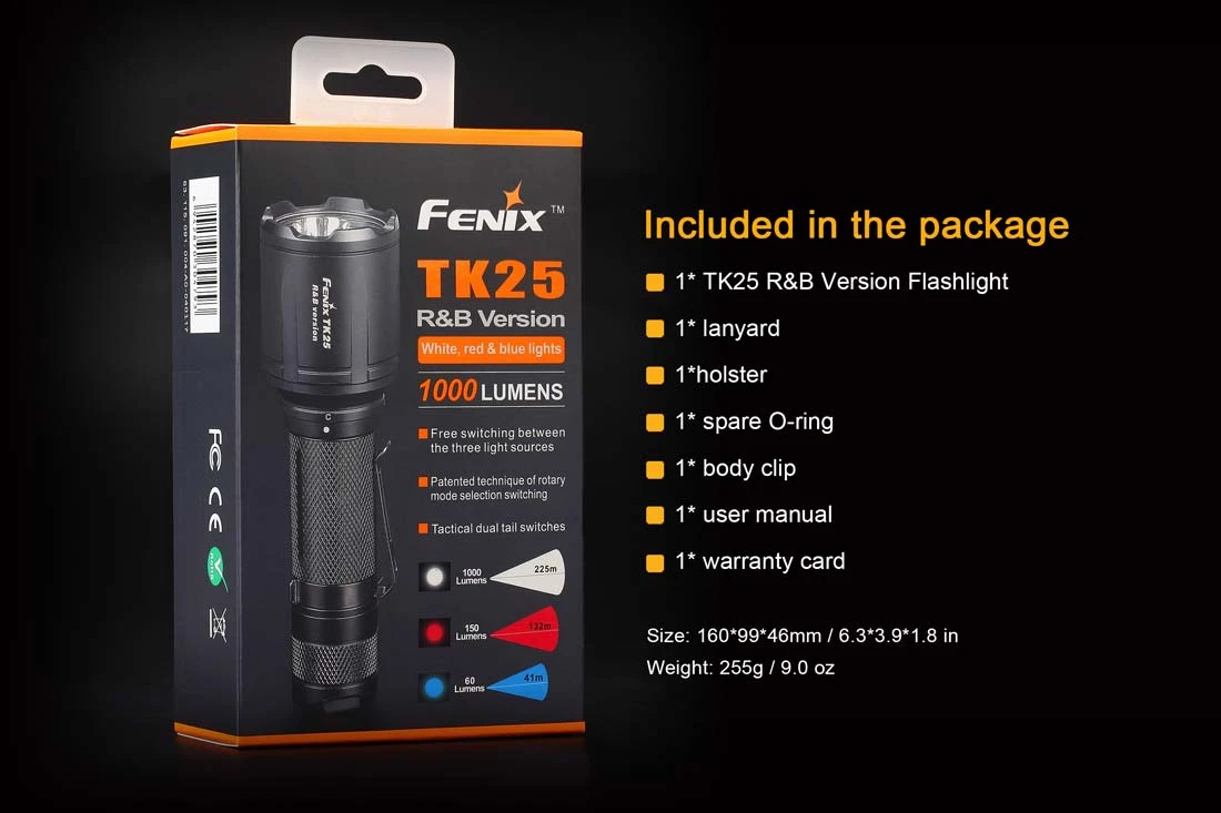Fenix TK25 LED Flashlight RB Version Black 10 Fenix TK25 LED Flashlight RB Version Black - Image 8