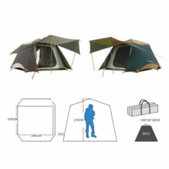 Vidalido Large Instant Cabin Tent Plus - White Coffee -Outdoor Camping Gear TT 091 4