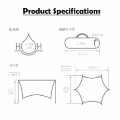 DoD Itsuka No Tarp -Outdoor Camping Gear TT5 631 BK 4 1897d0cf 60e1 4edc 86b3 fc2cc31e333c