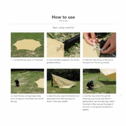 DoD Okura Tarp - Black -Outdoor Camping Gear TT8 583 BK 23