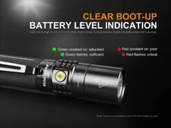 Fenix UC35 V2.0 XP-L HI V3 USB Rechargeable LED Flashlight -Outdoor Camping Gear UC35 V2 flashlight Battery Level