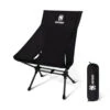 OneTigris Portable Camping Chair Large - Black -Outdoor Camping Gear ce zdy03 bk 1 1 1
