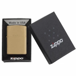 Zippo 204 Brushed Solid Brass - Refillable Windproof Lighter -Outdoor Camping Gear zippo 204 1