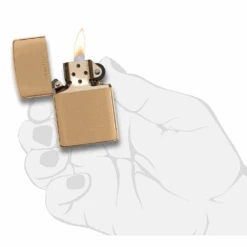 Zippo 204 Brushed Solid Brass - Refillable Windproof Lighter -Outdoor Camping Gear zippo 204 5