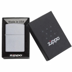 Zippo 205 Classic Satin Chrome - Refillable Windproof Lighter -Outdoor Camping Gear zippo 205 5
