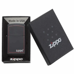 Zippo 218ZB Classic Black And Red Zippo - Refillable Windproof Lighter -Outdoor Camping Gear zippo 218zb 2