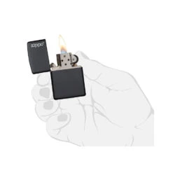 Zippo 218ZL Black Matte With Zippo Logo - Refillable Windproof Lighter -Outdoor Camping Gear zippo 218zl 5