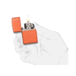 Zippo 231ZL Orange Matte With Zippo Logo - Windproof Lighter -Outdoor Camping Gear zippo 231ZL 5