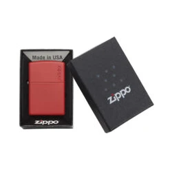 Zippo 233ZL Red Matte With Zippo Logo - Refillable Windproof Lighter -Outdoor Camping Gear zippo 233zl 4