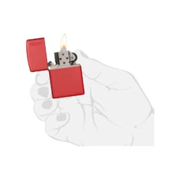 Zippo 233ZL Red Matte With Zippo Logo - Refillable Windproof Lighter -Outdoor Camping Gear zippo 233zl 5