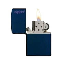 Zippo 239ZL Navy Matte With Zippo Logo - Refillable Windproof Lighter -Outdoor Camping Gear zippo 239ZL 3