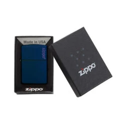 Zippo 239ZL Navy Matte With Zippo Logo - Refillable Windproof Lighter -Outdoor Camping Gear zippo 239ZL 4