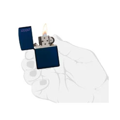 Zippo 239ZL Navy Matte With Zippo Logo - Refillable Windproof Lighter -Outdoor Camping Gear zippo 239ZL 5